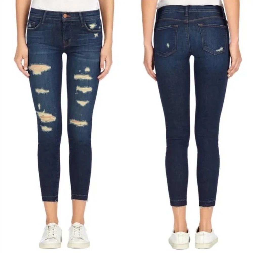 J Brand Low-Rise Cropped Skinny Jeans